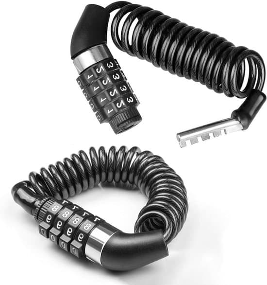 Helmet Lock, Four-Digit Combination Lock - Secure and Practical - 150 cm