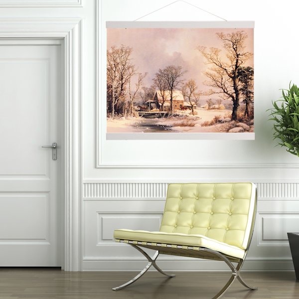 Moderne magnetisk sagflisbilde ramme DIY plakat rulle trykk kunst henger (50 cm)