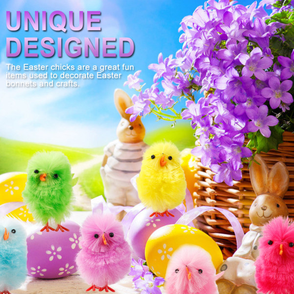 36st små söta påsk kycklingar Party gynnar barn påskägg Bonnet dekoration