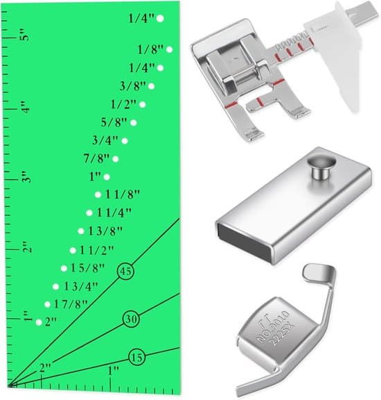 Adjustable Magnetic Sewing Machine Guides, 8-Piece Accessory Kit for Beginners and Professionals