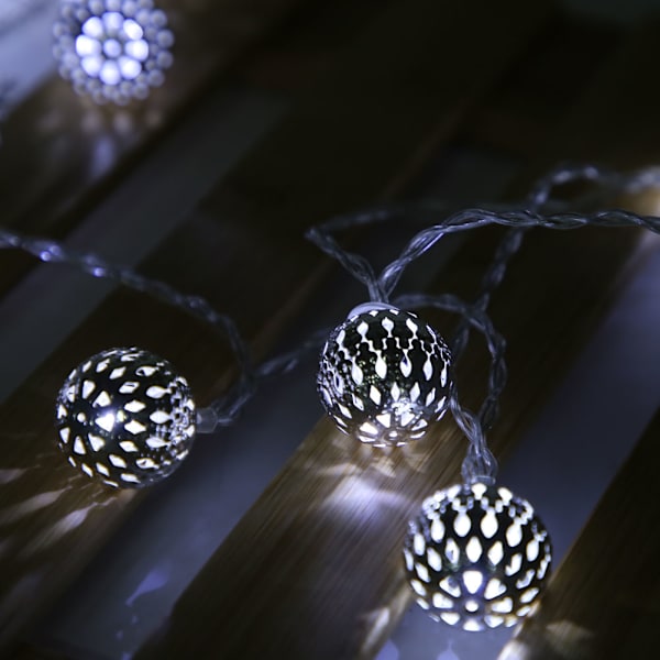 5m 40 LED Kugleformet Lysstreng til Soveværelse, Græs, Landskab, Have, Hjem, Ferie, Koldhvid