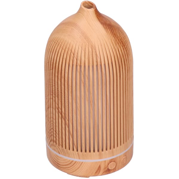 200 ml Mini Hollow Humidifier with Night Light USB Powered Aroma Diffuser 5V Light Wood Grain