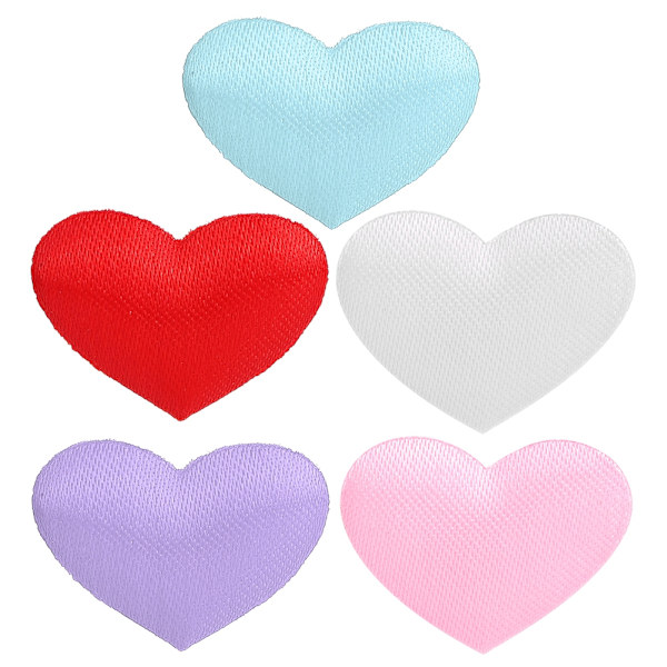 500 stk Hjerteformet Dekorasjonssvamppose Bryllup Jubileum Valentinsdag Festtilbehør (2,1 cm Flerfarget 500 stk Pose)