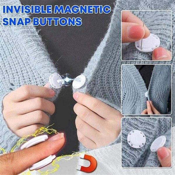 Invisible Plastic Magnet Button Sewing Supplies Magnet Stone Buckle Automatic DIY Bag Magnet Button for Clothes