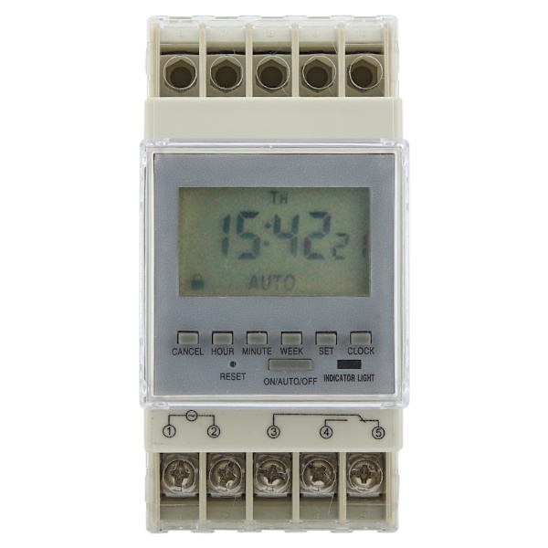 Tidsrelä Mikroprocessor Tidsswitch Solcellsregulator Spänning: 220v-240v 16A