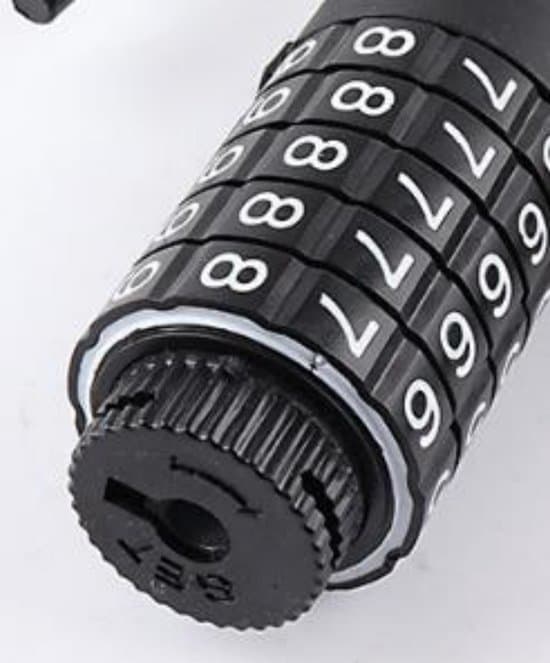 Digital Chain Lock for Bicycle - 5 Digits - 1 Piece - Bold Lock - Anti-theft Password Chain - No Key Needed - Black - 100x6cm