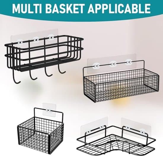 Self-adhesive waterproof wall hooks for bathroom and kitchen - 8-piece set