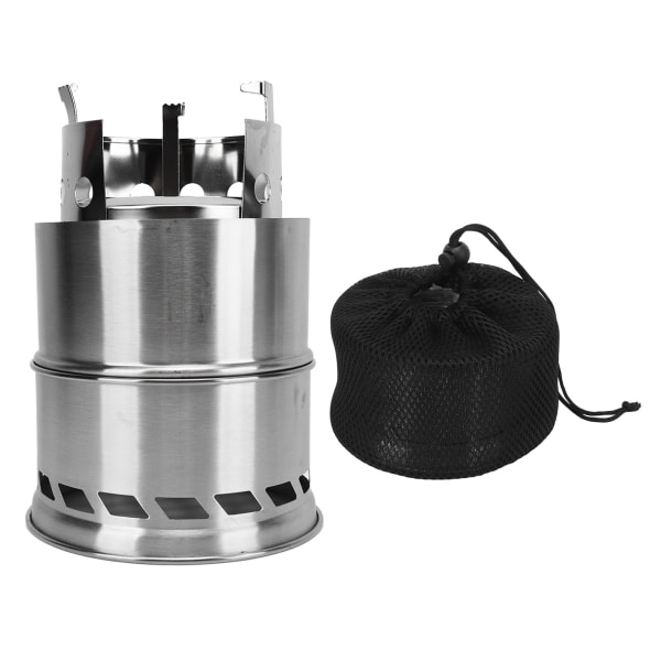 Outdoor Wood Burning Stove Stainless Steel Barbecue Wood Charcoal Coal Heating Stove for Camping