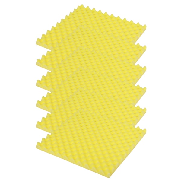 6 stk Lydabsorberende Skum Puder Lydisolering Dæmpende Materiale til Studie Indendørs Vægge 50x50x2cm Gul