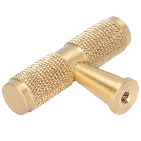 Brushed Brass Knob Modern Minimalist Single Hole Drawer Handle for Wardrobe Door