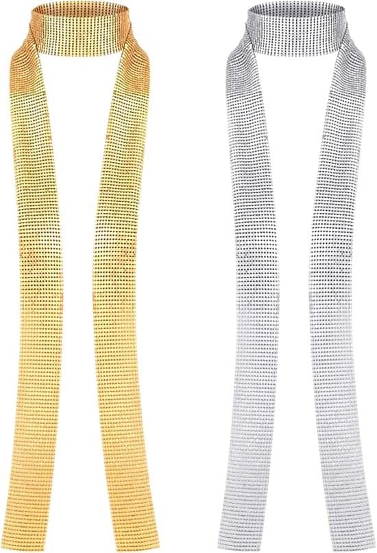 2-piece Silver and Gold Sequin Scarf/Shawl Set