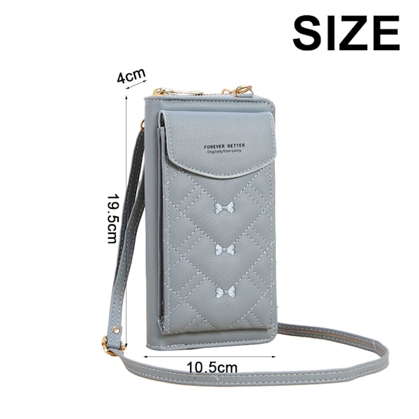 PU mobiltelefon taske damer lang clutch taske stor kapacitet mobiltelefon tegnebog