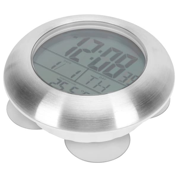 Shower Wall Clock Portable Waterproof Digital Clock with Temperature and Calendar Display