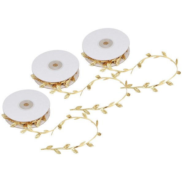 3 Ruller Kunstige Blade Vine DIY Børnehave Håndværk Bryllup Dekoration Tilbehør