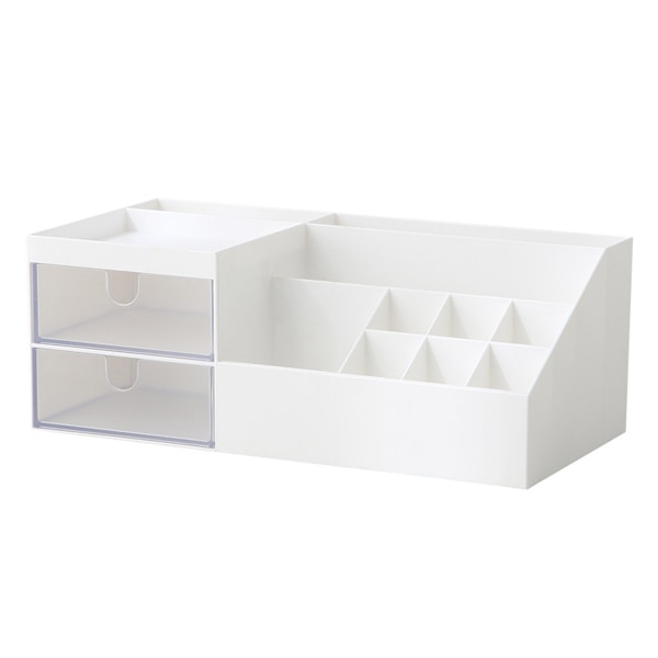Sminke-/Kosmetikk-Organiseringsboks, Mini Skrivebordsoppbevaring for Kontorrekvisita, Baderombenk eller Kommode, 24*12*9cm