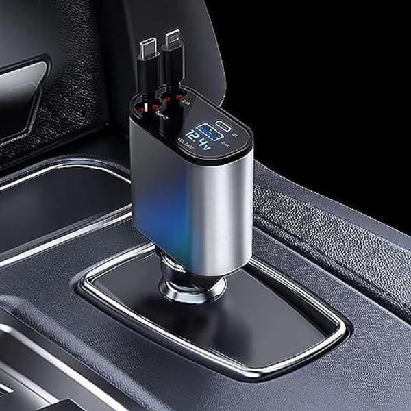 Biloplader 100W - Oplader til bilen - iPhone/Samsung - USB-C