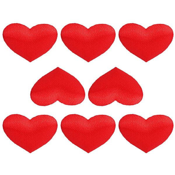 500 stk Hjerteformet Dekorasjonssvamppose Bryllup Jubileum Valentinsdag Festtilbehør (2,1 cm Rød 500 stk Pose)
