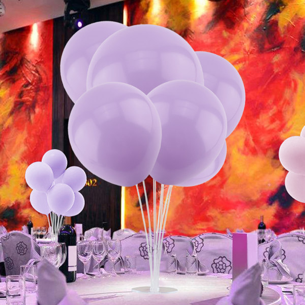 100 st färgglada runda bröllopsfödelsedagsfest Latexballonger dekoration (lila)