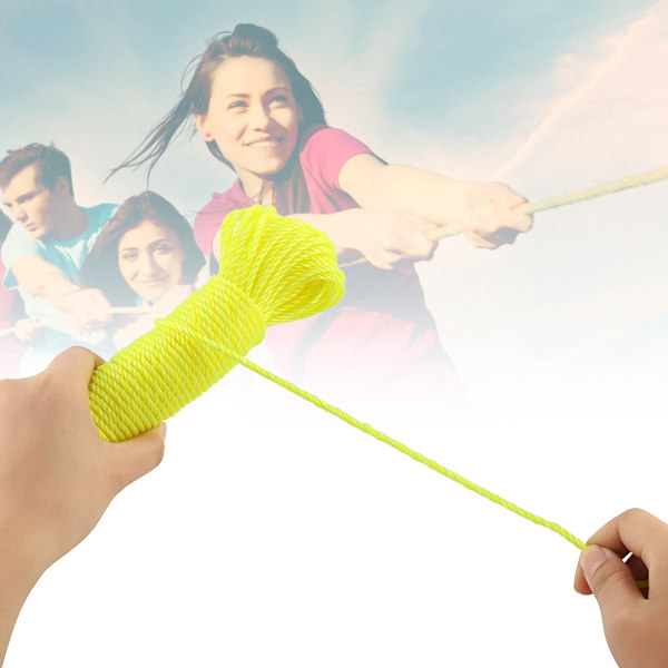 20m Nylon Reb/Line/Snøre Tøjline Have Camping Udendørs (Gul)