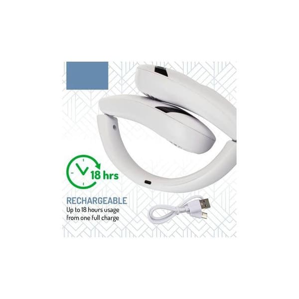 Ledningsfri halsventilator - 3 hastigheder, bladløs - Bærbar genopladelig foldbar ventilator