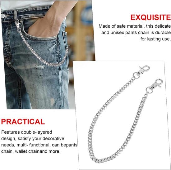 Cool and stylish pant chain suitable for both men and women - punk gothic style accessory