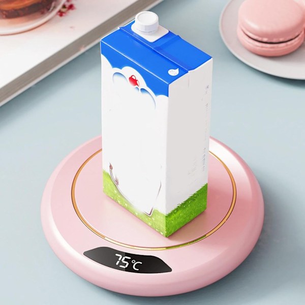 USB Smart Kopvarmer - Termostatisk Tevarmer, Kopvarmer | Justerbar Kaffekopvarmer, 3 Temperaturindstillinger Opvarmningsunderlag med Anti-Slip