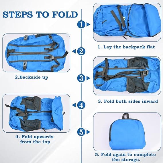 35L Ultralight Foldable Backpack, Waterproof Hiking Backpack, Travel Backpack, Cycling Backpack, For Women & Men, Orange
