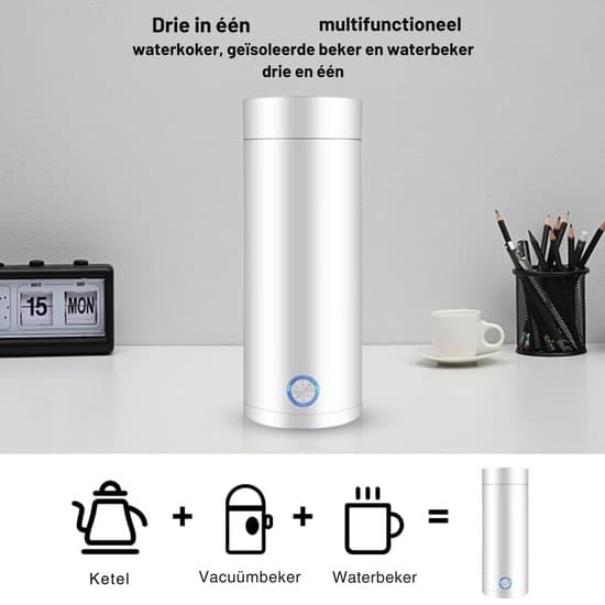 Portable Kettle - Mini Travel Kettle - Compact White