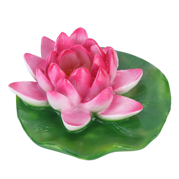 Trädgårdssimulering Flytande Harts Lotusblomma Dekor för Fiskdamm VattenprydnadLila Lotus