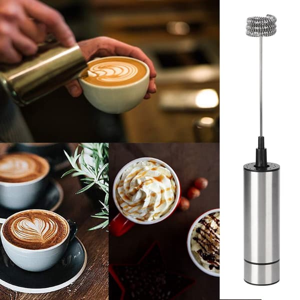 Kaffevisp i rustfritt stål, mikser, elektrisk eggvisp, melkeskummer, kjøkkenredskap for hjemmet