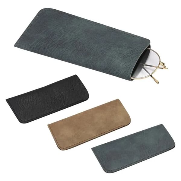 Soft Eyeglass Case - 3-pack, Unisex, Standard Size, Synthetic Leather Material, Sun Protection, Reading, Travel, Portable