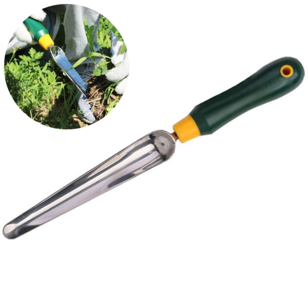 Ogrässkyffel i rostfritt stål med plasthandtag Multifunktionellt handverktyg Trädgårdsplantering ogräsverktyg