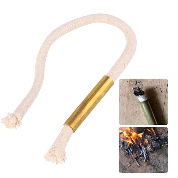 Bålstarter i bomullsreip, originalt verktøy for å lage ild for camping og fotturer