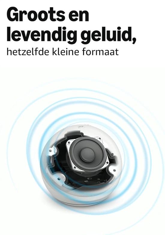 Trådløs Bluetooth-høyttaler — Kraftig lyd — Smart høyttaler med Wi-Fi og Bluetooth-støtte — Kullgrå