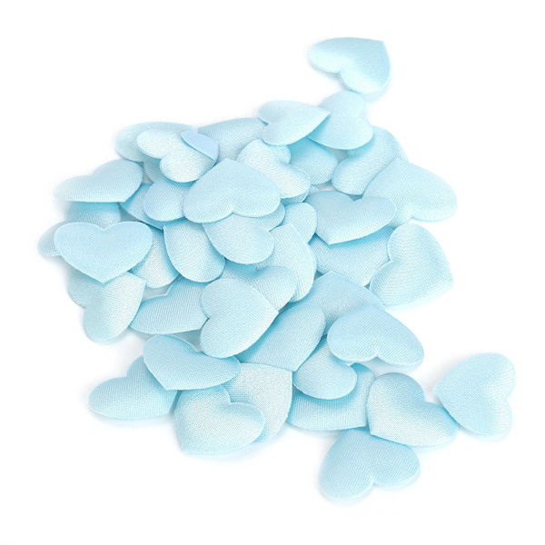 500 stk Hjerteformet Dekorasjonssvamppose Bryllup Jubileum Valentinsdag Festtilbehør (2,1 cm Lyseblå 500 stk Pose)