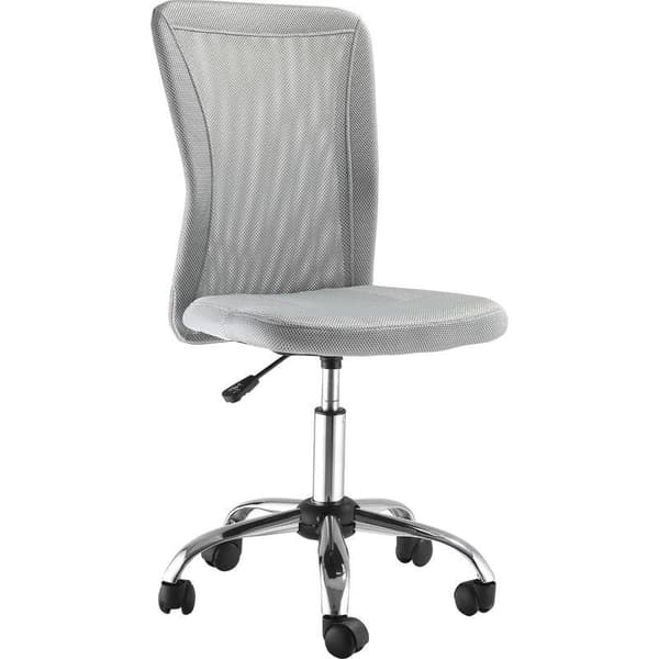 Vinsetto Ergonomisk Kontorstol, Høydejusterbar, Krombase, 360° Sving, Grått Mesh-trekk