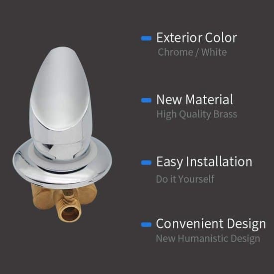 - Hot and Cold Water Shower Mixer - Mixer - Brass - Chrome Plated - Ceramic Valve Core - Single Handle - <130 mm