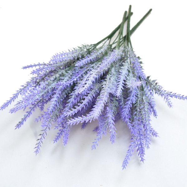 Kunststof Kunstig Lavendel Blomster Lugtfri Realistisk Falsk Lavendel til Scene Dekoration Bryllup Fest Lilla