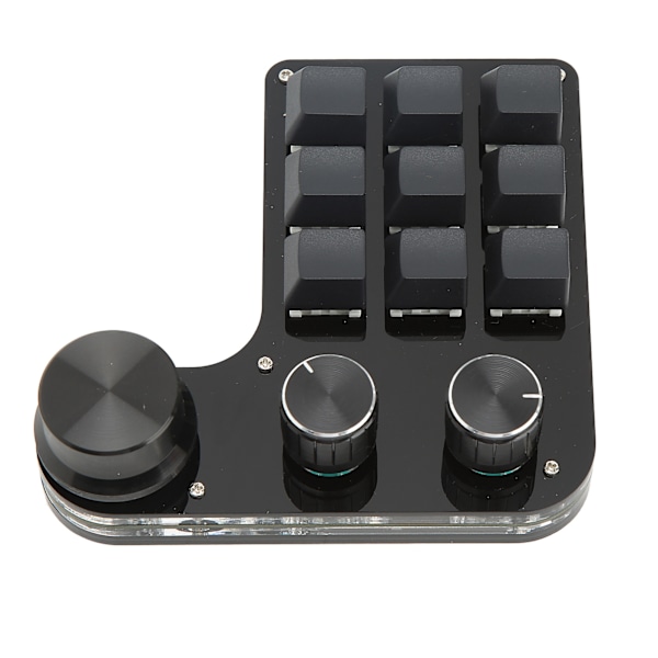 Mini Gaming Keypad 3 Knapper RGB Baggrundsbelyst Blå Kontakt Programmerbar 9 Tasters Keypad til Musik Kontor Medier