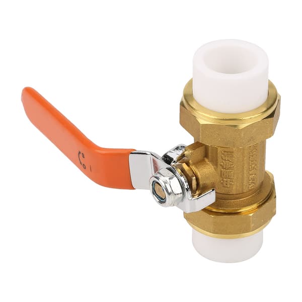 Brass Ball Valve with Double PPR Hot Melt Coupling 3/4\"BSP DN20