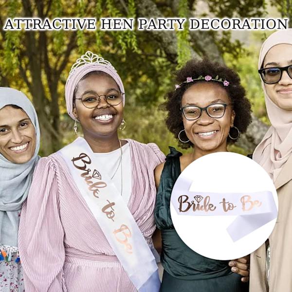 Brud-att-vara-sash, Hen Party Bälte, Brud-att-vara-sash, Hen Party Sash, Möhippa Tillbehör Dekorationer för Bröllop, Brud-att-vara Dekorationer, Hen