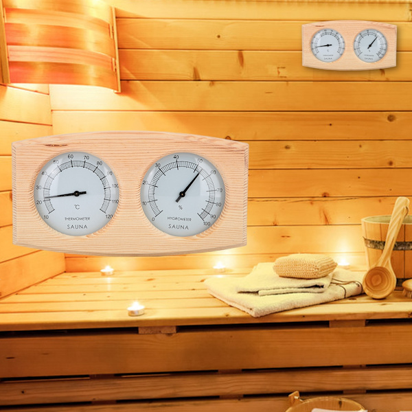 Gran Hygrometer Termometer Fuktighetsmätare Mätare 2-i-1 Monitor för Basturum