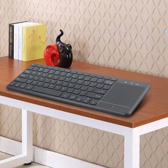 2.4G Smart Keyboard with Touchpad - Suitable for Laptops and TVs - Wireless Keyboard with Touchpad - Black