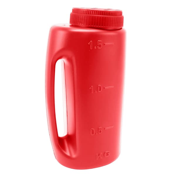 Red Handheld Spreader for Grass Seed, Fertilizer, Salt & Seeding Tool