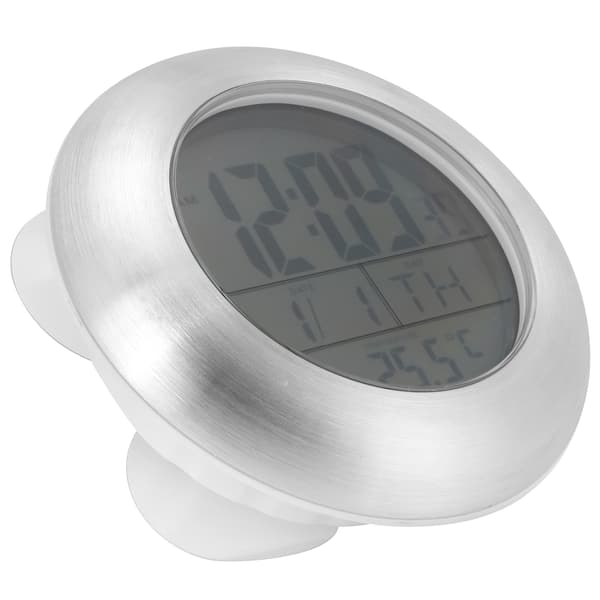 Shower Wall Clock Portable Waterproof Digital Clock with Temperature and Calendar Display