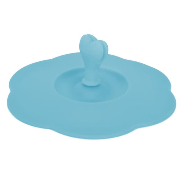 Blue Silicone Lid: Dustproof, Heat Resistant, for Hot and Cold Drinks, Kitchen and Home