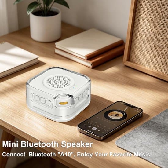 White noise-maskin med 28 lyder, støydeteksjon og bærbar Bluetooth