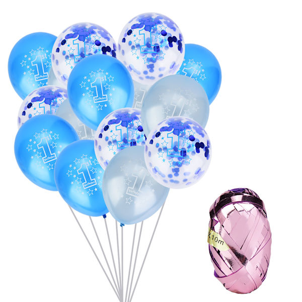 15 stk 12 tommers latexballonger med konfettitrykk, gjennomsiktige ballonger til babyshower (C)
