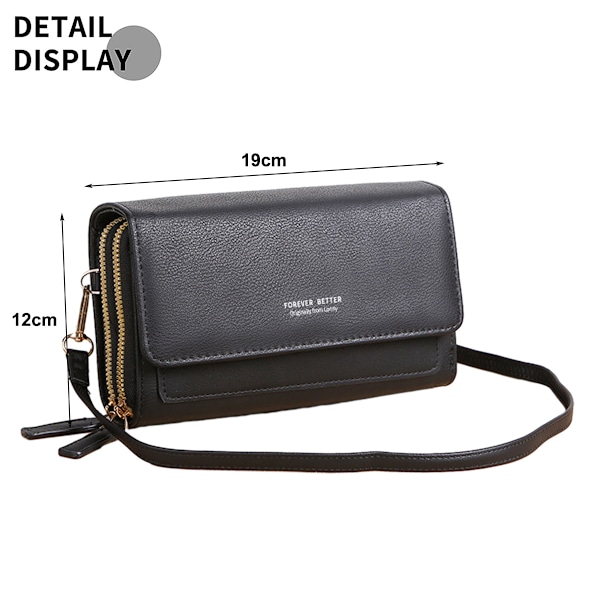 Lille PU Crossbody Taske til Kvinder Mobiltelefon Tegnebog Pung Håndtaske