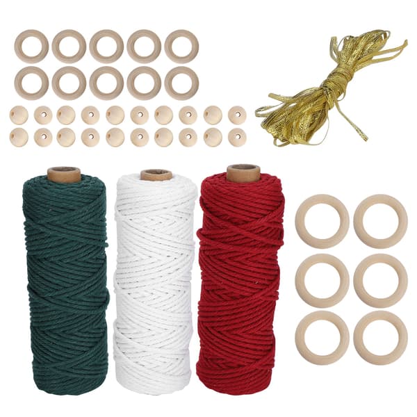 100m Christmas Cotton Rope Braid Macrame Cord DIY Craft Wrapping Thread